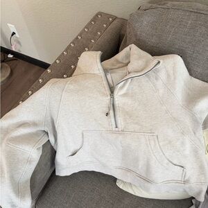 lululemon athletica Light cream Half-Zip Pullover